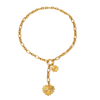 Sunburst Heart Love Pendant Necklace - WATERPROOF
