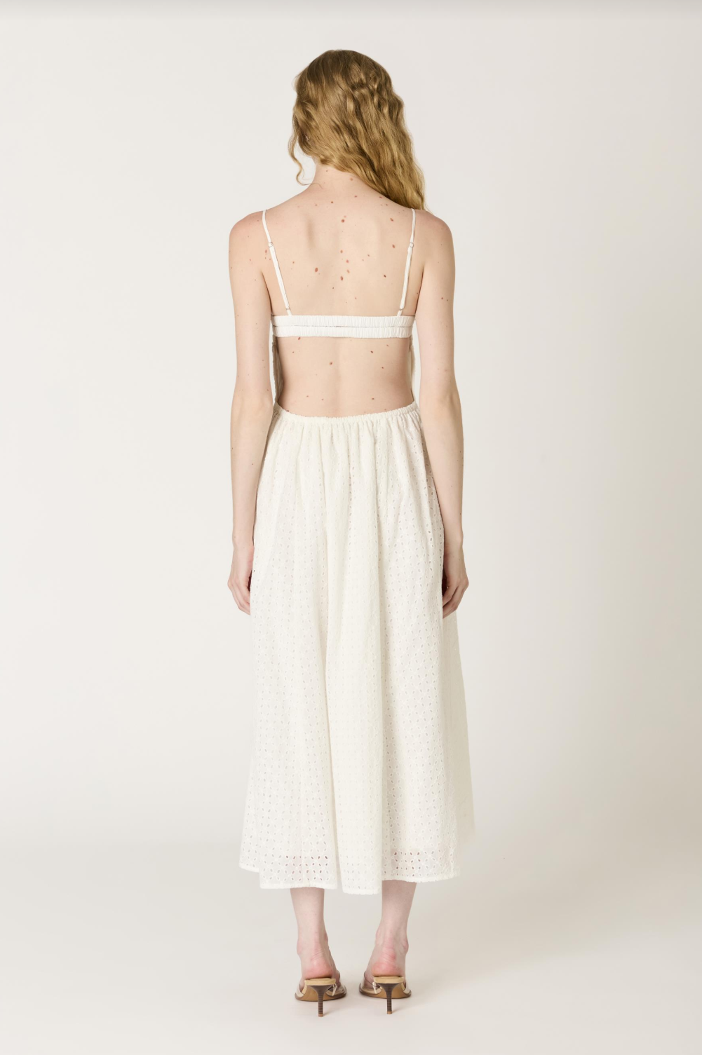 Destene White Eyelet Midi Dress - Glamourous Grace