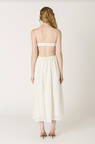Destene White Eyelet Midi Dress - Glamourous Grace