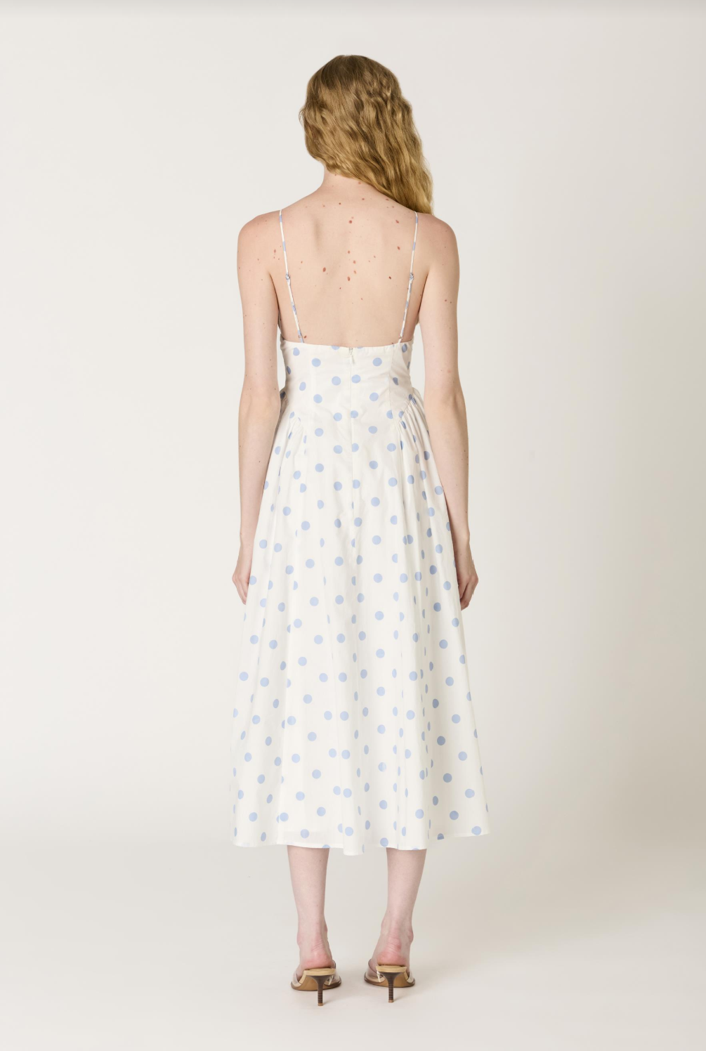 Sydney Polka Dot Sky Midi Dress - Glamourous Grace