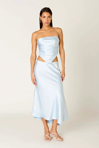 Beatrice Satin Midi Skirt
