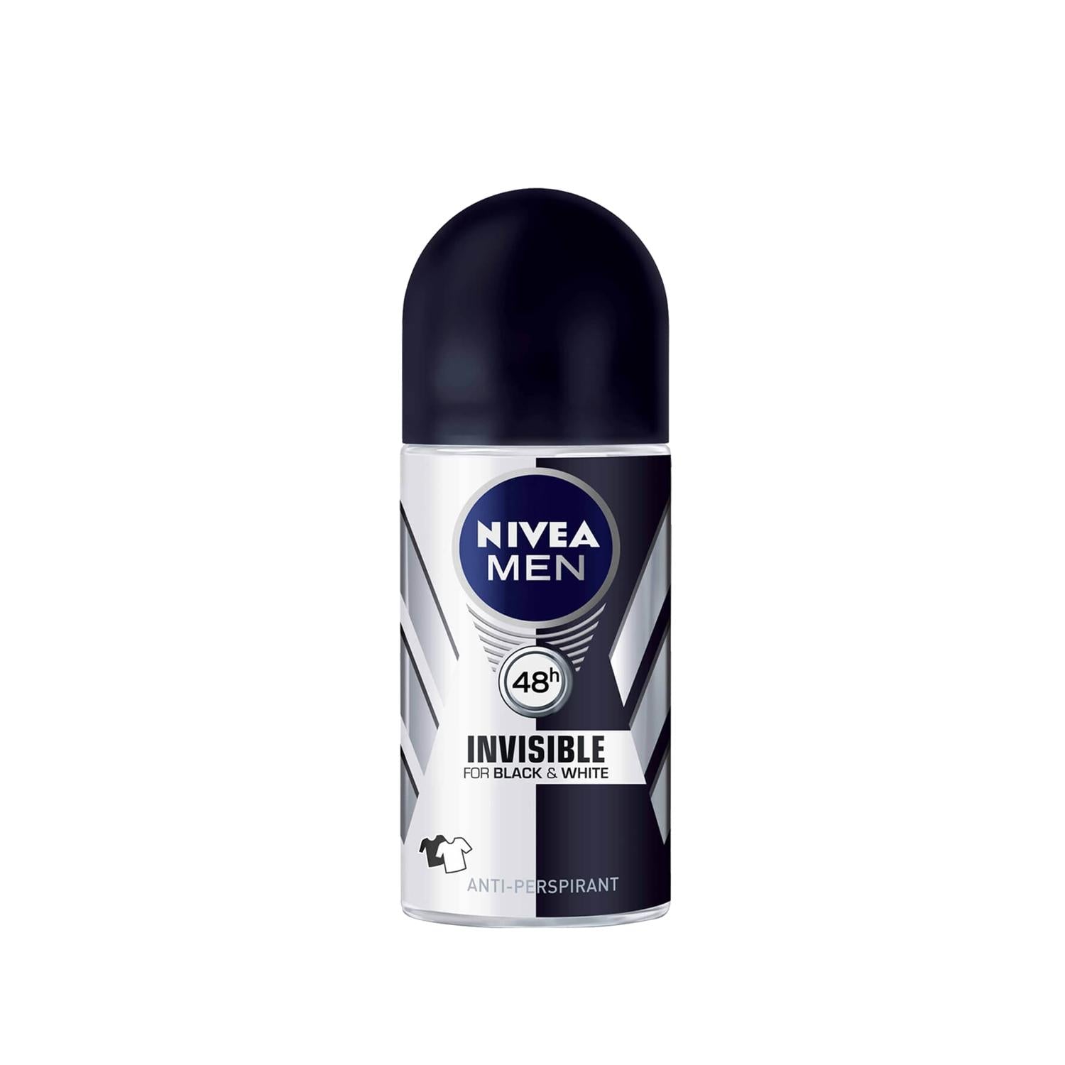 Nivea Men Invisible Black&White Roll-On Antiperspirant Deodorant - 50 ml, Prevents Sweat Stains, Long-Lasting Freshness - Glamourous Grace