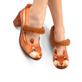 Nutty Cheeks Women's Mary Jane Mid Heels