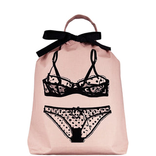 Polkadot Lingerie Travel Bag – Pink/Blush - Glamourous Grace