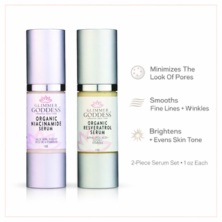 Organic Niacinamide + Resveratrol Serum Duo – Pore Refining & Brightening