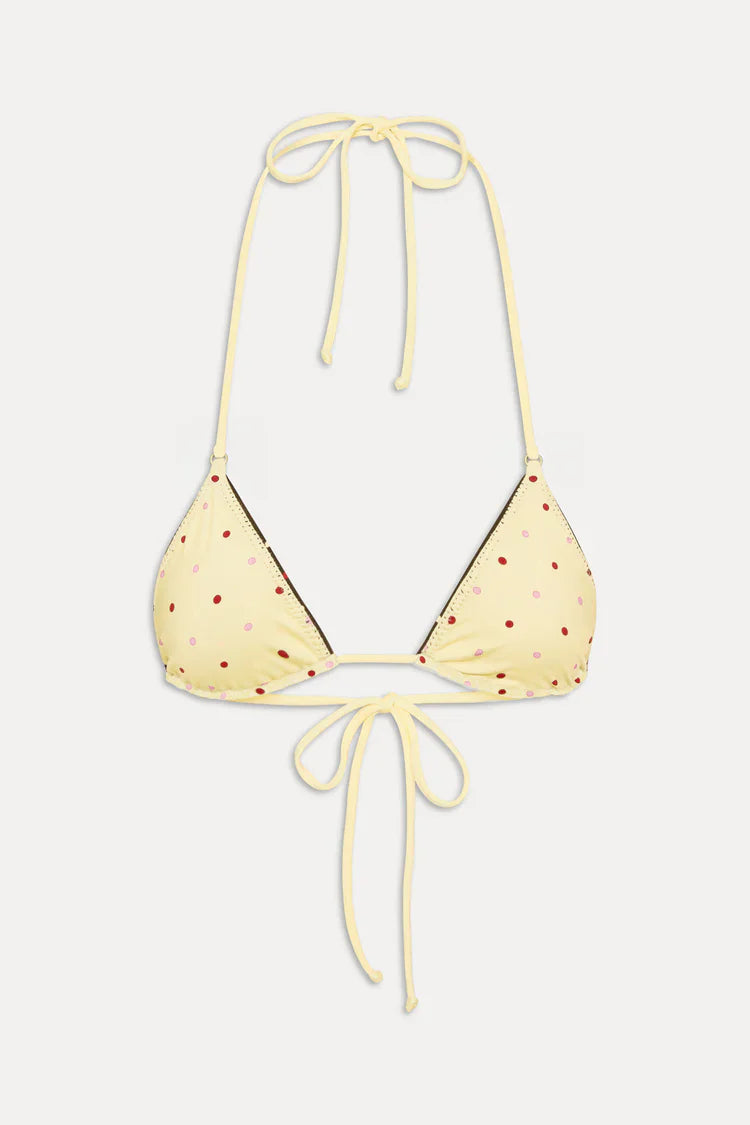 Nick Reversible Shine Bikini Top Honey Bug