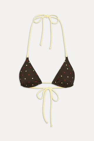 Nick Reversible Shine Bikini Top Honey Bug