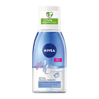 Nivea Eye Makeup Expert: Dual Phase Gentle Eye Makeup Remover - Effectively Removes Waterproof Mascara, Protects Lashes - Biotin Enriched, Silicone & Microplastic Free - Glamourous Grace