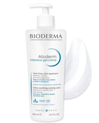 Bioderma Atoderm Intensive Gel Cream - Hypoallergenic Moisturizing Gel Cream for Dry Skin, Fragrance-Free, 16.91 fl oz - Glamourous Grace