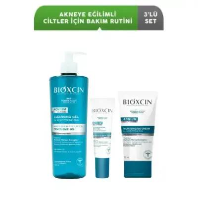 Bioxcin Acne-Prone Skin Care 3-Piece Set - Natural, Hypoallergenic Skincare for Oily Skin, Sebum Balancing, Paraben-Free - Glamourous Grace