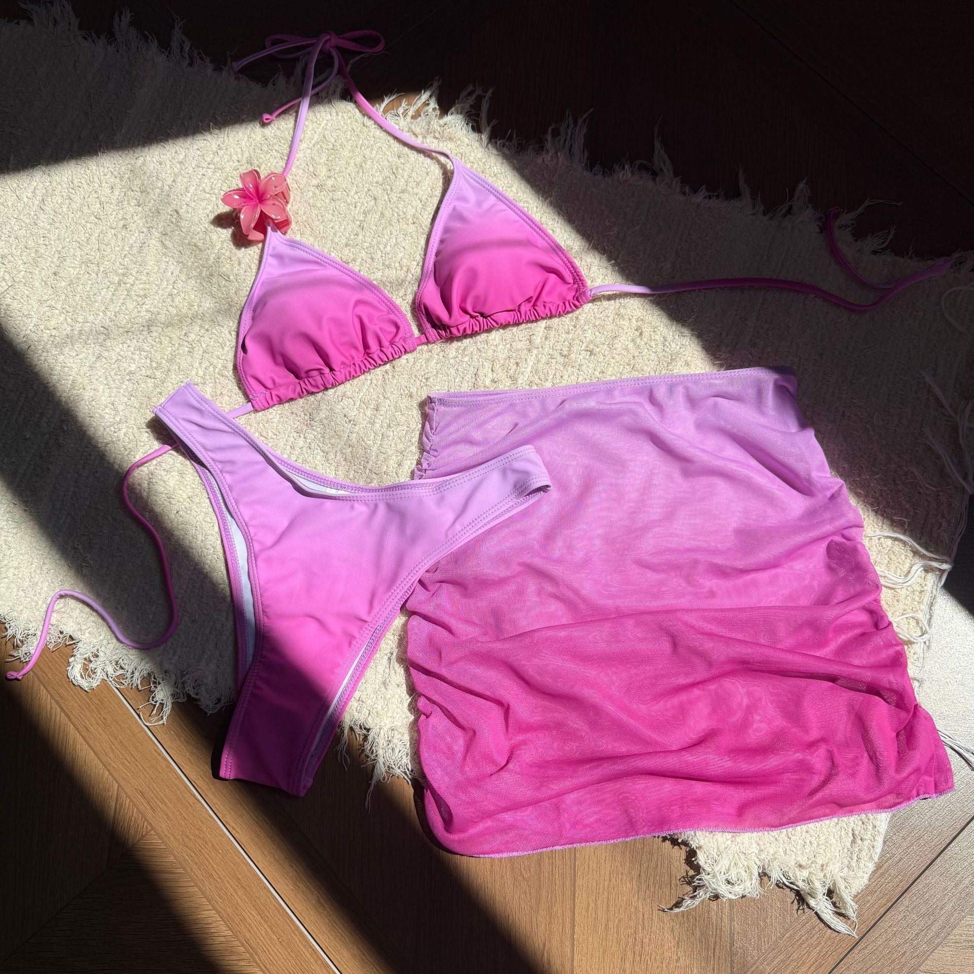 Sexy Gradient Three Piece Swimsuit Women Bikini Swimsuit - Glamourous Grace
