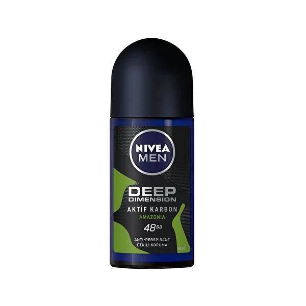 Nivea Men Deep Dimension Roll On Anti-Perspirant Deodorant - 48 Hour Protection, Masculine Fragrance - Glamourous Grace