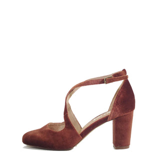 Oren Velvet Mary Jane Heels - Glamourous Grace