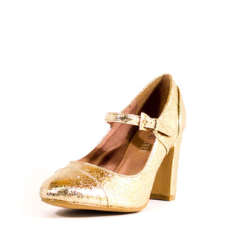 Orlando Gold Mary Jane Heels - Glamourous Grace