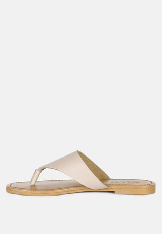 Orofer Soft Leather Luxury Thong Flats