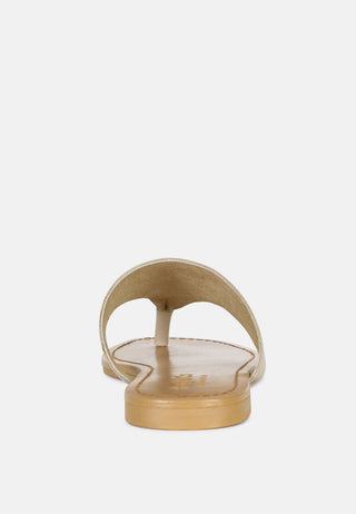 Orofer Soft Leather Luxury Thong Flats