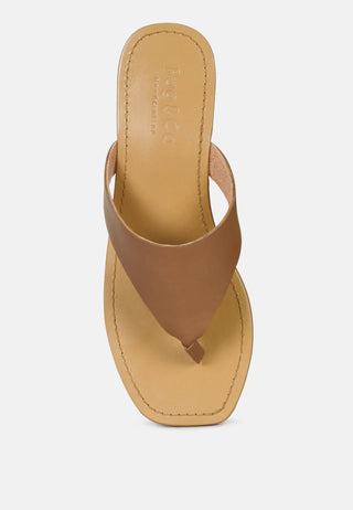 Orofer Soft Leather Luxury Thong Flats
