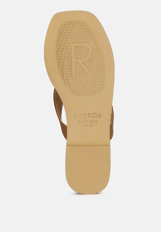 Orofer Soft Leather Luxury Thong Flats