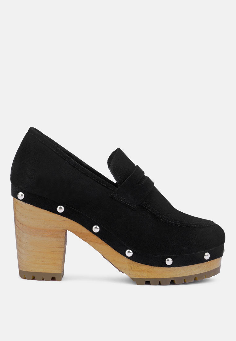 Osage Clogs Loafers In Fine Suede - Glamourous Grace