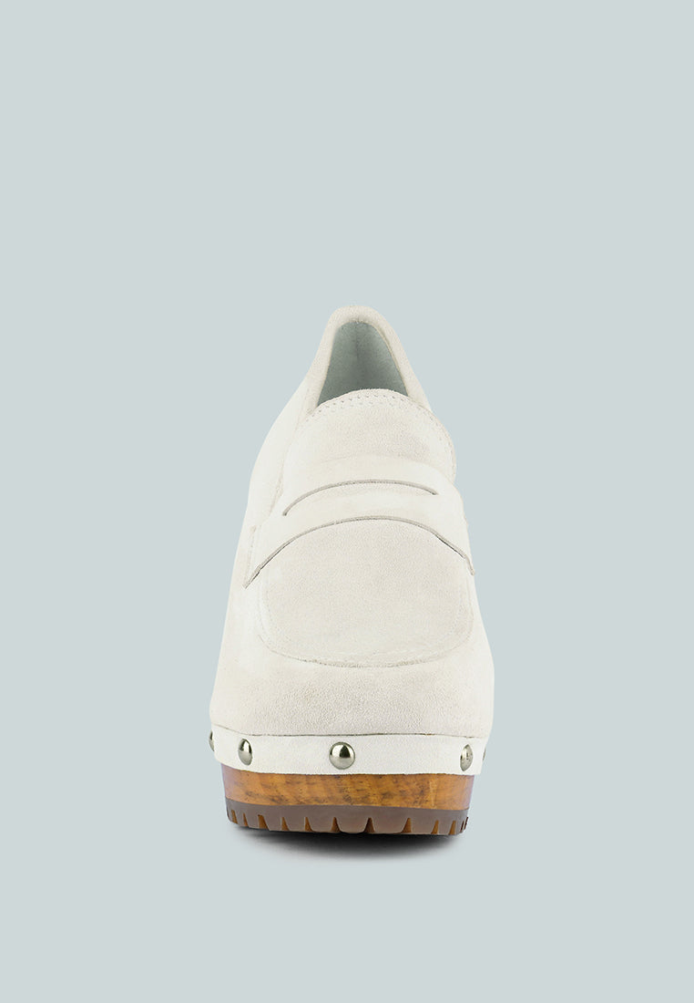 Osage Clogs Loafers In Fine Suede - Glamourous Grace