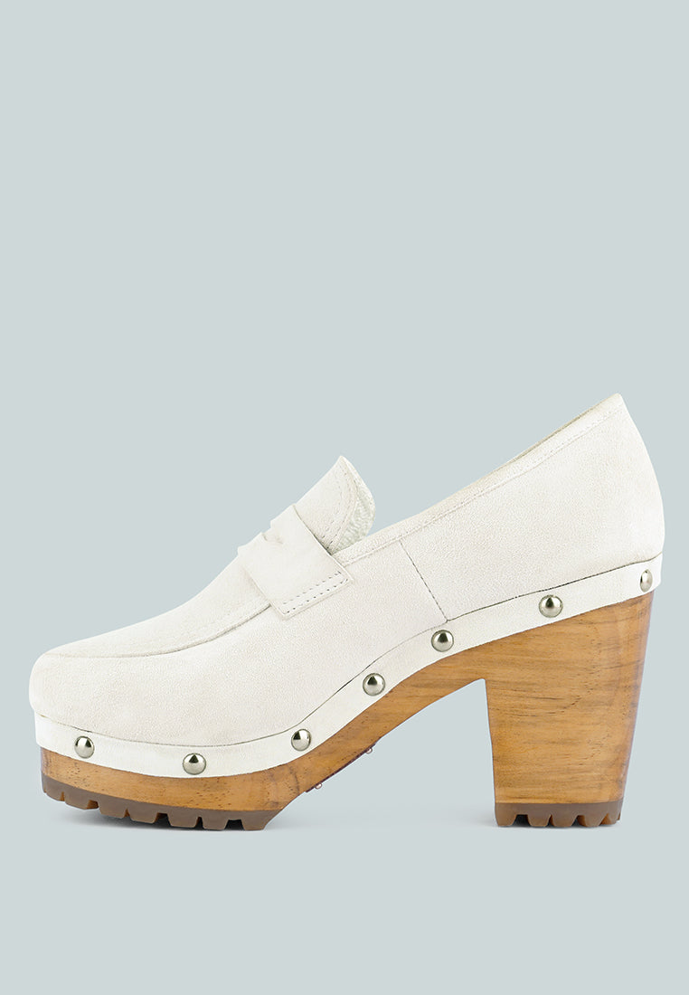 Osage Clogs Loafers In Fine Suede - Glamourous Grace
