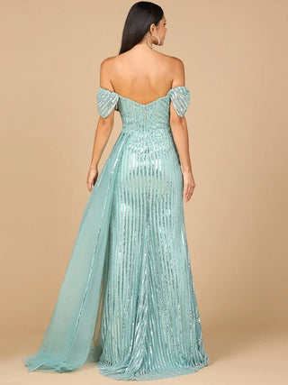 Off Shoulder Fitted Gown - Glamourous Grace