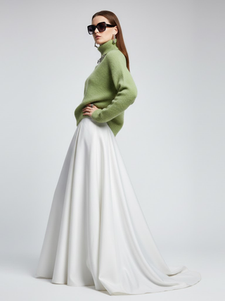 Olive Fuzzy Knit Turtleneck Sweater - WALL STREET: New Colección COUTURE in NOLITA - BYMANYC ® New York