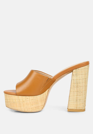 Shuri Open Toe High Block Heel Sandals