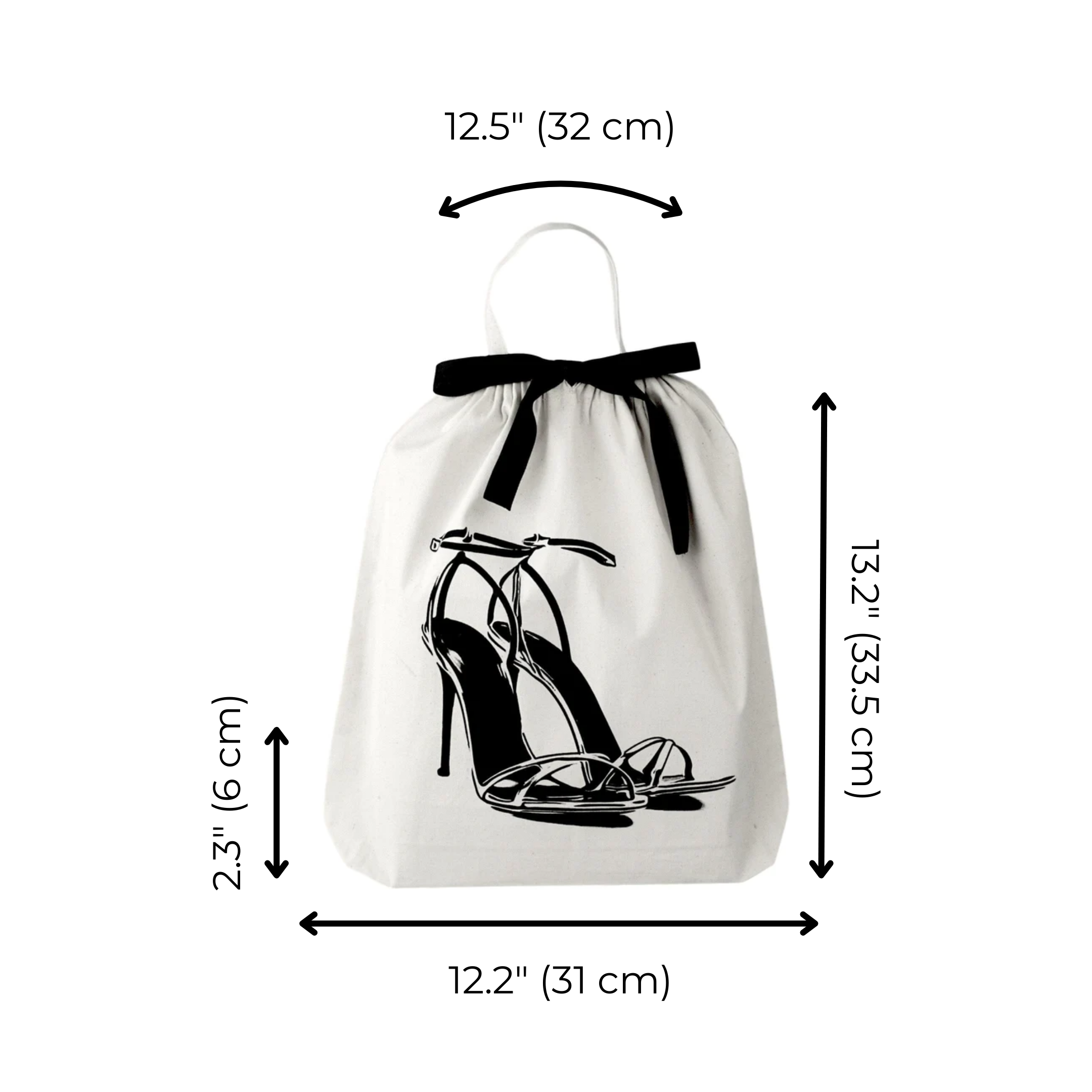High Heel Sandal Shoe Bag – Cream - Glamourous Grace