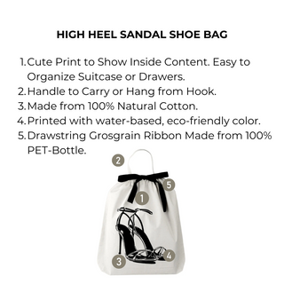 High Heel Sandal Shoe Bag – Cream - Glamourous Grace