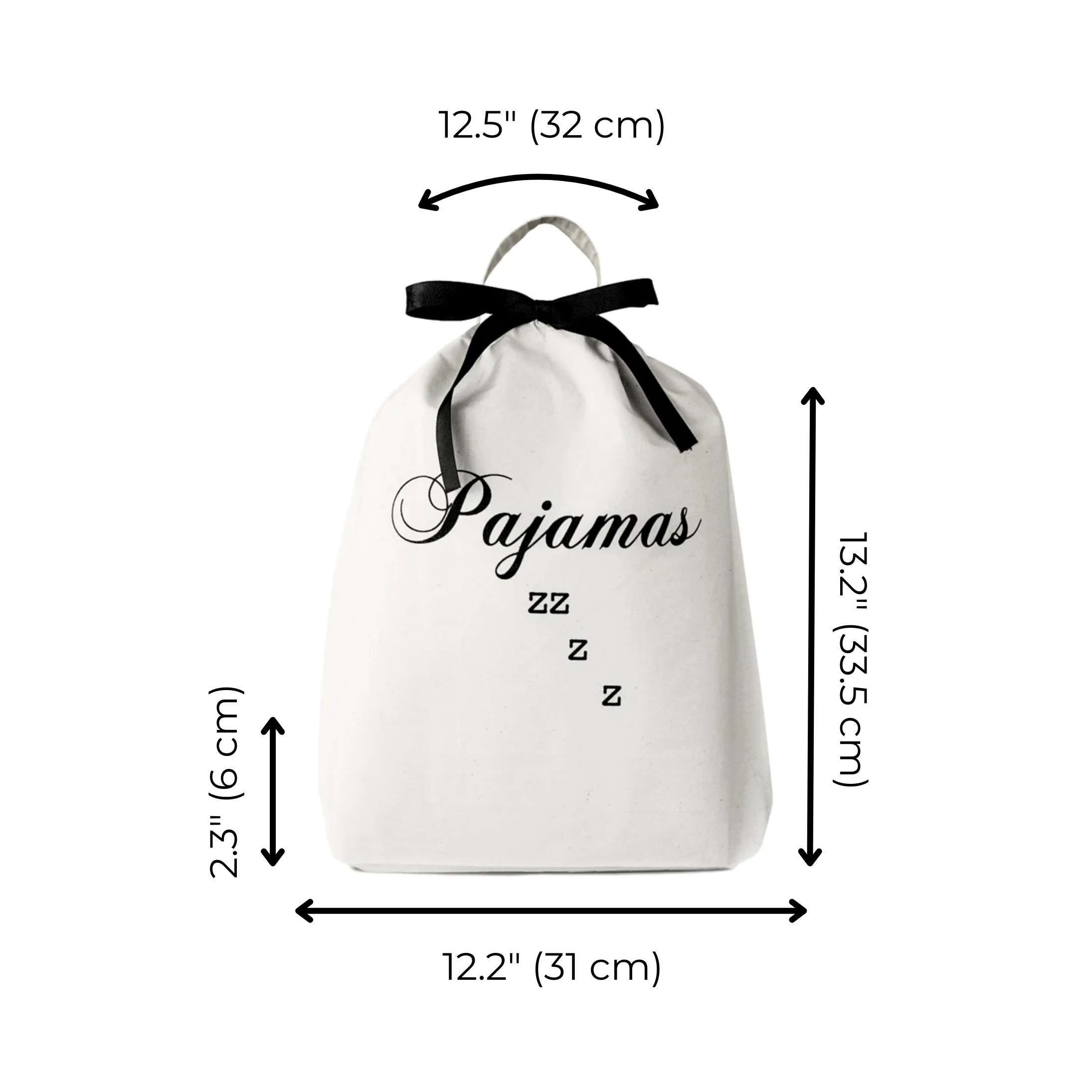 Pajamas Zzzz Travel Bag – Cream - Glamourous Grace