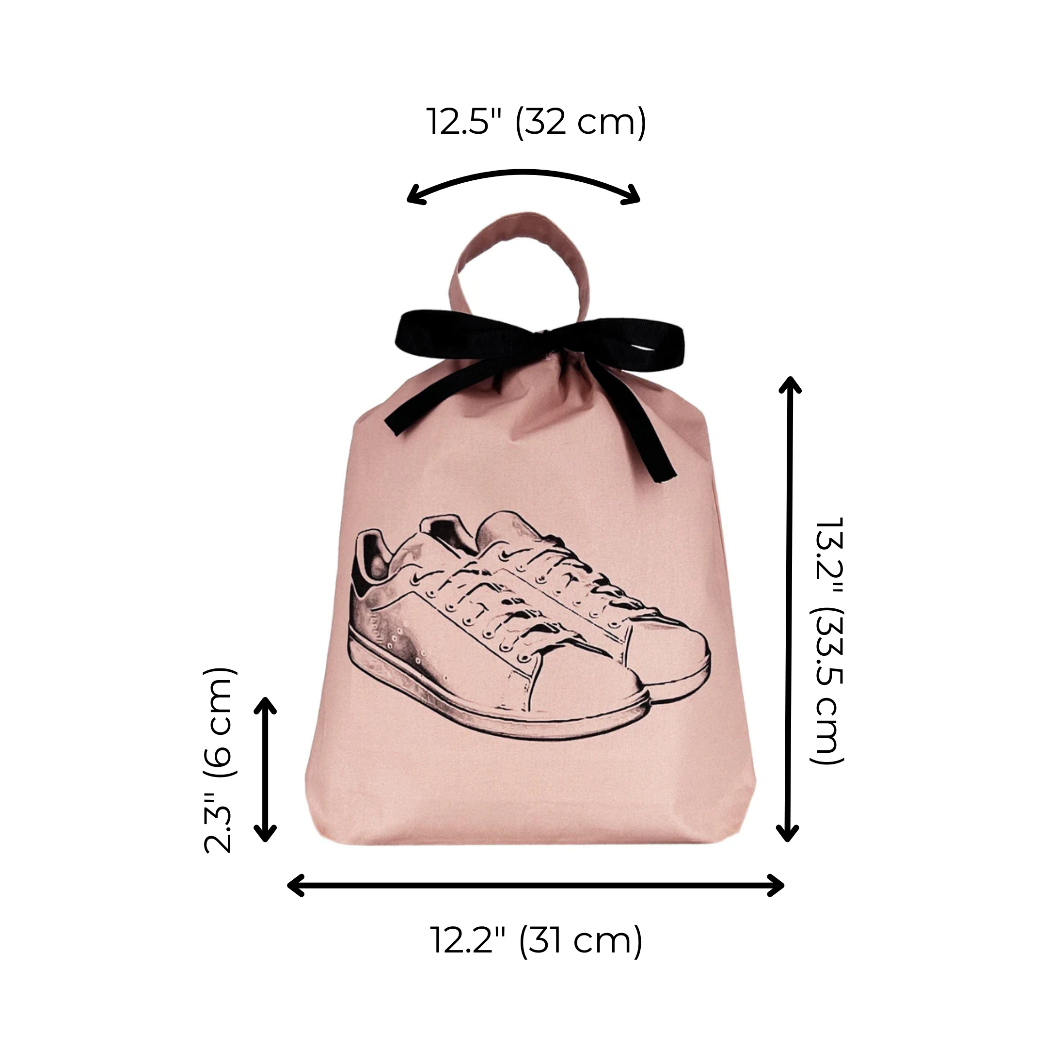 Tennis Sneaker Shoe Bag – Pink/Blush - Glamourous Grace