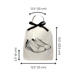 White Sneaker Shoe Bag – Cream - Glamourous Grace
