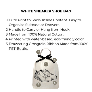 White Sneaker Shoe Bag – Cream - Glamourous Grace