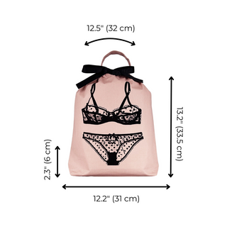 Polkadot Lingerie Travel Bag – Pink/Blush - Glamourous Grace