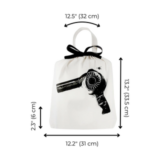 Hair Dryer Travel Bag – Cream - Glamourous Grace