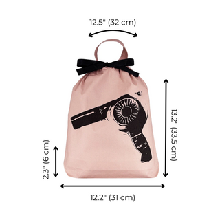 Hair Dryer Travel Bag – Pink/Blush - Glamourous Grace