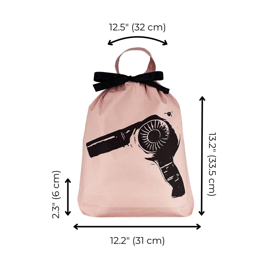 Hair Dryer Travel Bag – Pink/Blush - Glamourous Grace