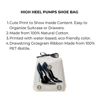 High Heel Pumps Shoe Bag – Cream - Glamourous Grace