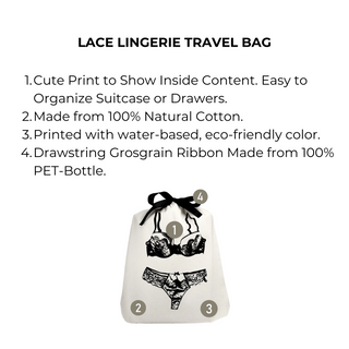 Lace Lingerie Travel Bag – Cream - Glamourous Grace