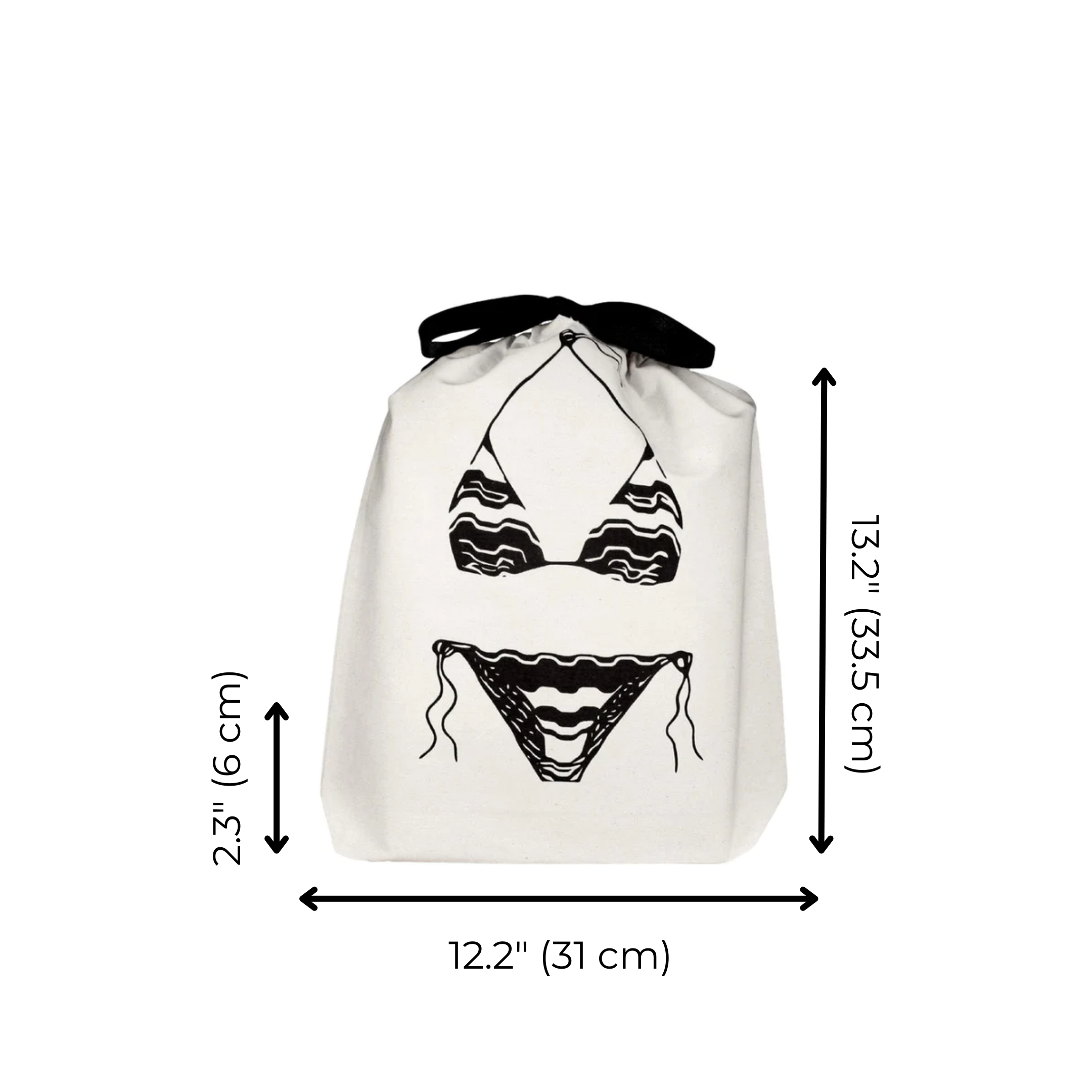 Triangle Bikini Travel Bag – Cream - Glamourous Grace