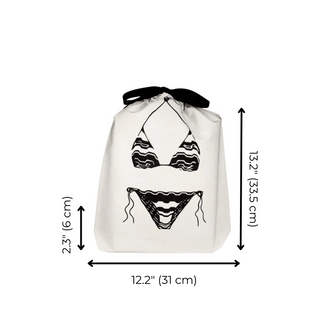 Triangle Bikini Travel Bag – Cream - Glamourous Grace
