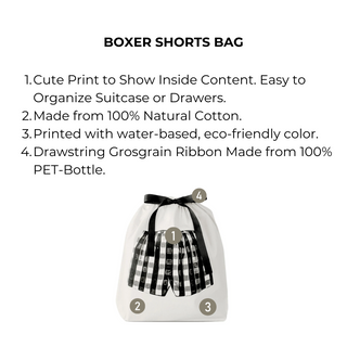 Boxer Shorts Bag – Cream - Glamourous Grace