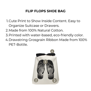 Flip-Flops-Shoe Bag – Cream - Glamourous Grace