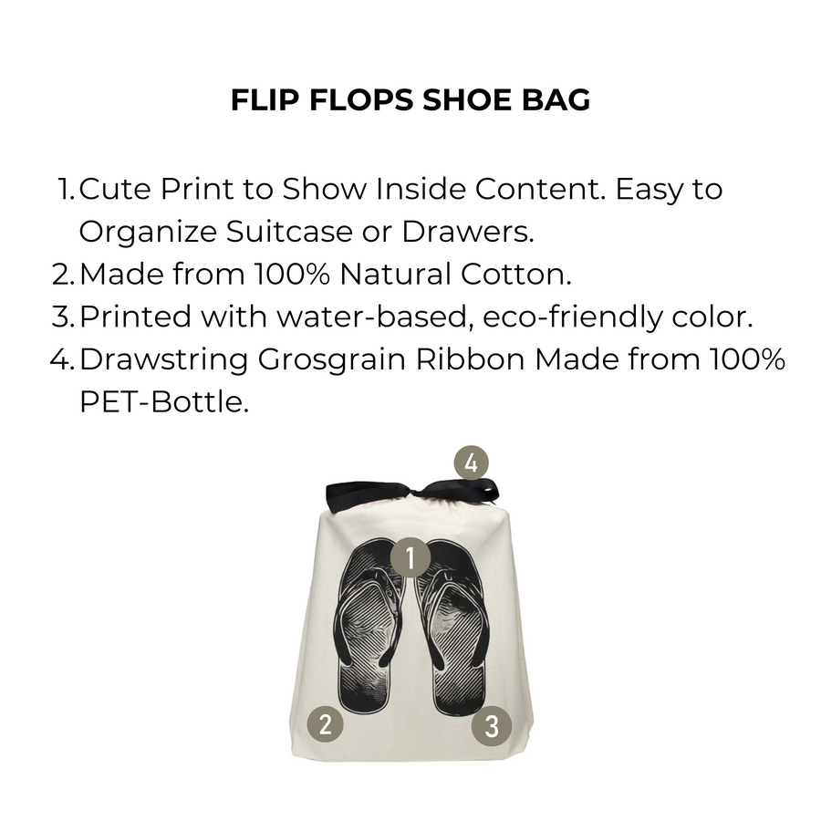 Flip-Flops-Shoe Bag – Cream - Glamourous Grace