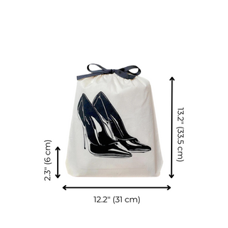 High Heel Pumps Shoe Bag – Cream - Glamourous Grace