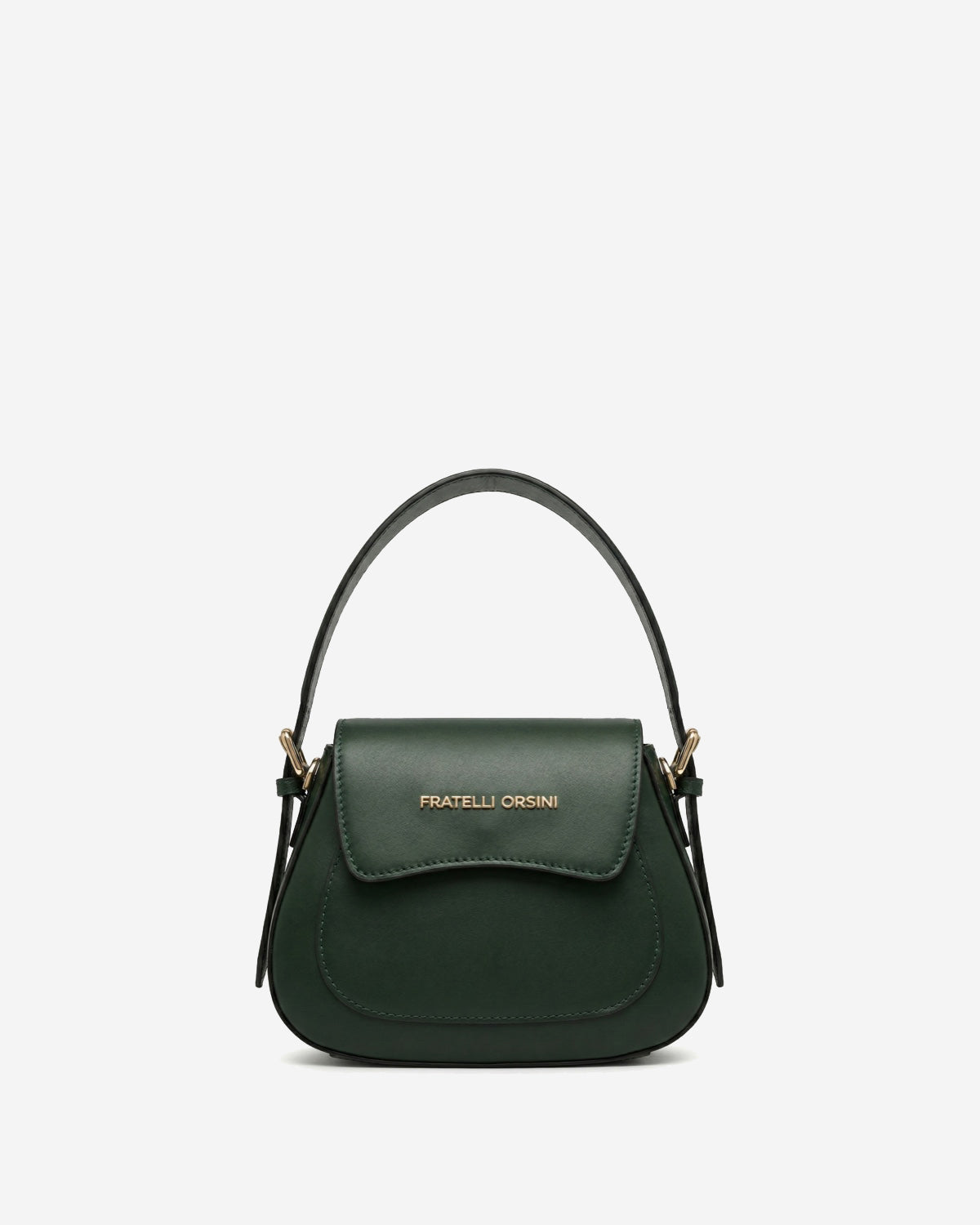 Ottavia (green) - Italian calf leather women's crossbody bag (with shoulder strap) - Glamourous Grace