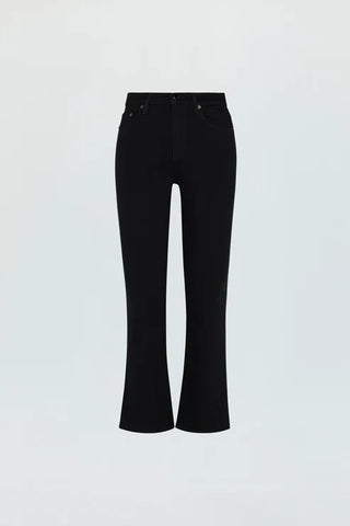 Lennon High Rise Cropped Bootcut Jeans Noir