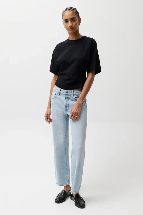 Lexi Mid Rise Bowed Straight Jeans Dolce Vita Vintage