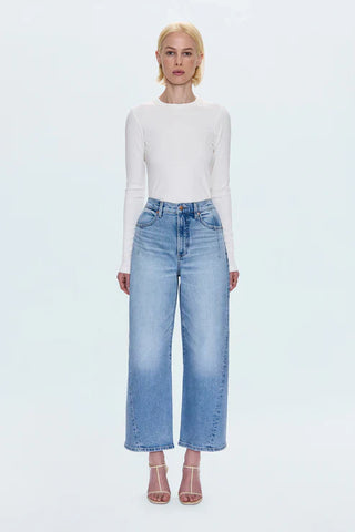 Kyra High Rise Bowed Ankle Jeans